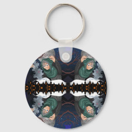 Spookachtige Heks & Geheime Huis Halloween🌙 Sleutelhanger