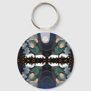 Spookachtige Heks & Geheime Huis Halloween🌙 Sleutelhanger