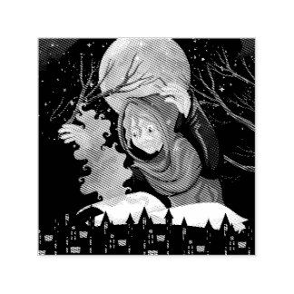 Spookachtige Heks & Geheime Huis Halloween🌙 Zelfinktende Stempel