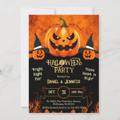 Spookachtige heks pet Jack-O-Lantern Halloween Kaart (Voorkant)