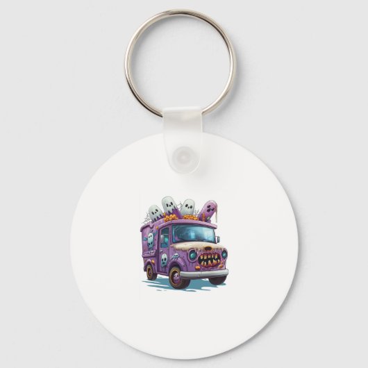 spookachtige ijscowagen sleutelhanger (Voorkant)