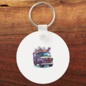 spookachtige ijscowagen sleutelhanger (Voorkant)