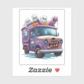 spookachtige ijscowagen sticker (Vel)