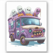 spookachtige ijscowagen sticker (Voorkant)