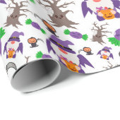 Spookachtige Kabouter Halloween Cadeaupapier (Rol Hoek)