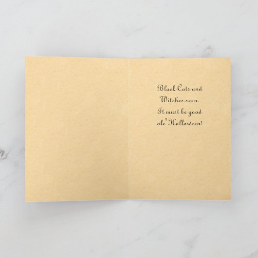 Spookachtige  Kinder Halloween Kaart (Binnen)