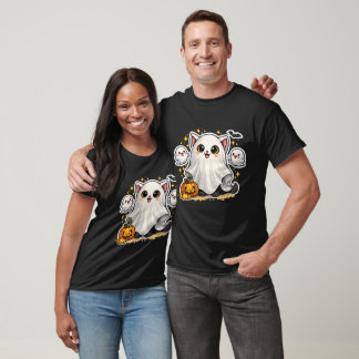 Spookachtige Kitty Geest - Schattige Halloween Kaw T-shirt