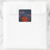 spookachtige kleuren vierkante sticker (Tas)