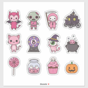 Spookachtige Koets Sticker Set