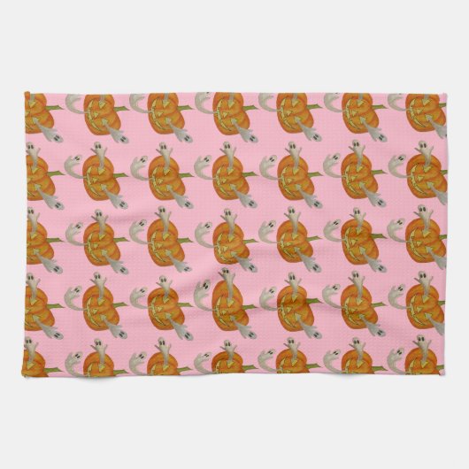 spookachtige lantaarn theedoek (Horizontaal)