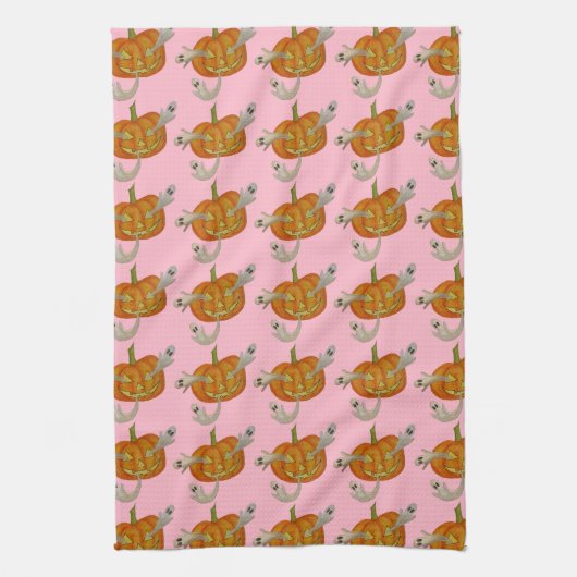 spookachtige lantaarn theedoek (Verticaal)