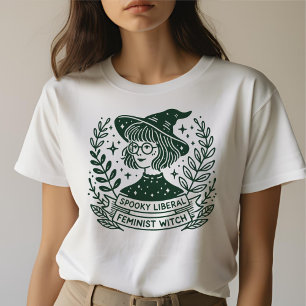 Spookachtige liberale feministische heks t-shirt