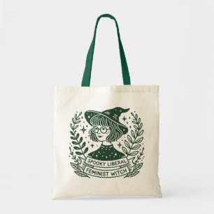 Spookachtige liberale feministische heks tote bag