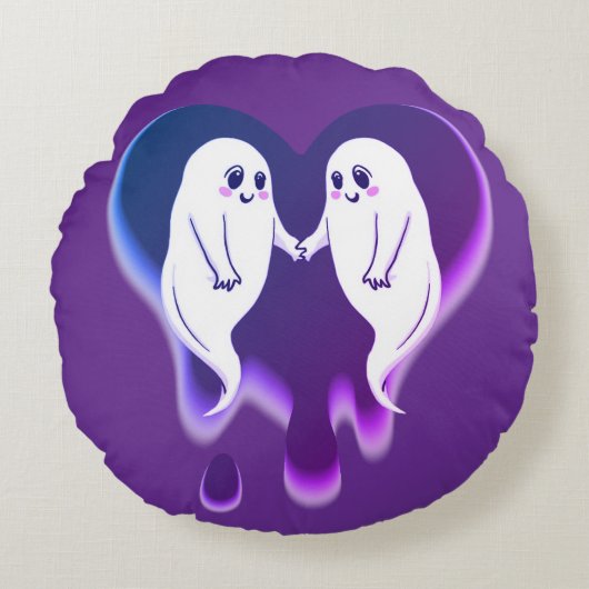 Spookachtige Liefde  Rond Kussen (Voorkant)