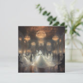 Spookachtige maskerade bal: Etherische maskerade Kaart (Staand voorkant)