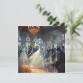 Spookachtige maskerade bal: Spectral Soirée Kaart (Staand voorkant)