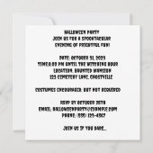 Spookachtige maskerade bal: Spectrale betovering Kaart (Achterkant)