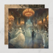 Spookachtige Masquerade Ballroom Dance Kaart (Voorkant / Achterkant)