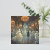 Spookachtige Masquerade Ballroom Dance Kaart (Staand voorkant)