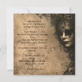 Spookachtige Masquerade Ballroom Dance Kaart (Achterkant)