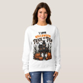 Spookachtige nacht met geesten en pompoenen! trui (Voorkant volledig)