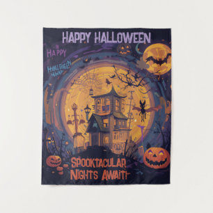 Spookachtige nachten wachten! wandkleed