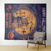 Spookachtige nachten wachten! wandkleed (In Situ (horizontaal))