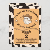 Spookachtige "Not My First Rodeo" uitnodiging voor (Voorkant / Achterkant)