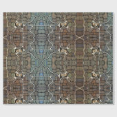 Spookachtige ogen in de muur cadeaupapier (Vlak)