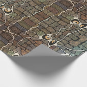 Spookachtige ogen in de muur cadeaupapier (Hoek)