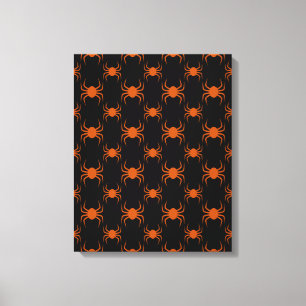 Spookachtige Oranje spinnen Canvas Afdruk