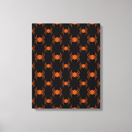 Spookachtige Oranje spinnen Canvas Afdruk (Voorkant)