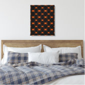 Spookachtige Oranje spinnen Canvas Afdruk (Insitu (Slaapkamer))