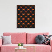 Spookachtige Oranje spinnen Canvas Afdruk (Insitu (Woonkamer))