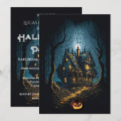 Spookachtige Oude Huis Feest Uitnodiging (Voorkant / Achterkant)