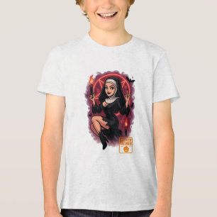 Spookachtige Pin-Up Nun - Spooky Halloween Tri-Blend Shirt