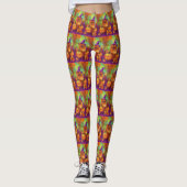 Spookachtige Pommerse hond Halloween heks en pompo Leggings (Voorkant)