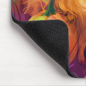 Spookachtige Pommerse hond Halloween heks en pompo Muismat (Hoek)