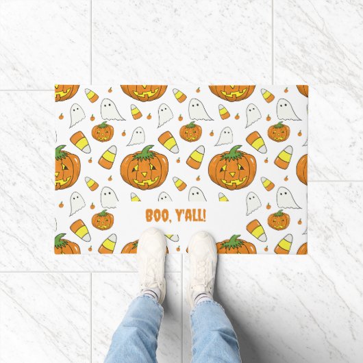 Spookachtige Pompoen Halloween Deurmat (Binnen)