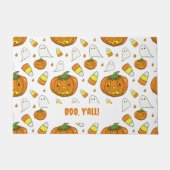 Spookachtige Pompoen Halloween Deurmat (Voorkant)