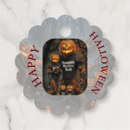 Spookachtige Pompoen Monster Bash Halloween Bedank Bedankjes Labels