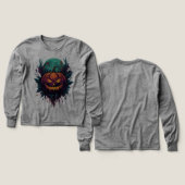 Spookachtige pompoen onder volle maan (Voorkant /achterkant)