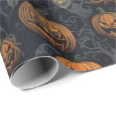 Spookachtige pompoenen en enge geesten cadeaupapier (Rol Hoek)