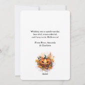 Spookachtige pompoenen Halloween Kaart (Achterkant)