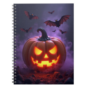 spookachtige pompoengloed notitieboek