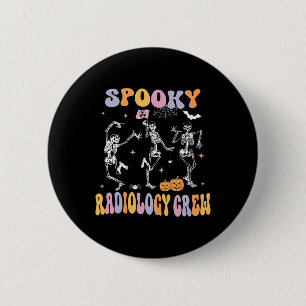 Spookachtige Radiologie Bemanning Röntgen Tech Hal Ronde Button 5,7 Cm