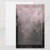 Spookachtige Red Sky Stationery Lined Briefpapier (Voorkant / Achterkant)