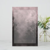 Spookachtige Red Sky Stationery Lined Briefpapier (Staand voorkant)