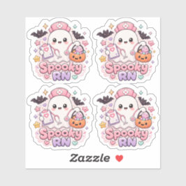 Spookachtige RN Halloween Lieve Geest Verpleegster Sticker