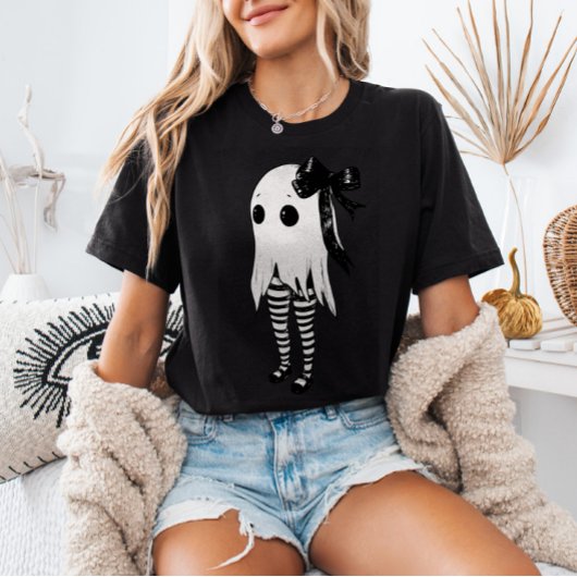 Spookachtige Schattigee geest in gestreepte Leggin T-shirt
